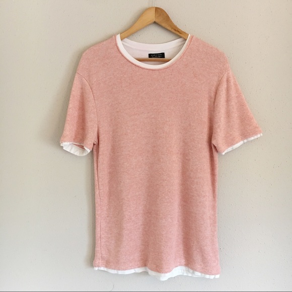Zara Other - Zara Man Pink Knit Crewneck Sweater Shirt